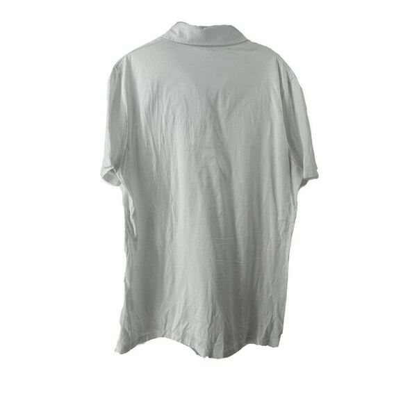 G Fore Golf Polo Mens XL Solid White Short Sleeve 100% Cotton G/Fore Lightweight - Picture 6 of 7